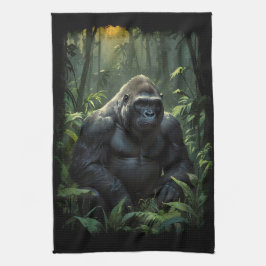 Silverback Gorilla in Rwandese Oerwoud Theedoek