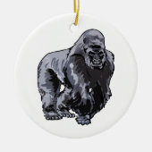Silverback Gorilla Keramisch Ornament (Voorkant)