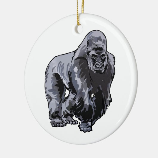 Silverback Gorilla Keramisch Ornament (Links)
