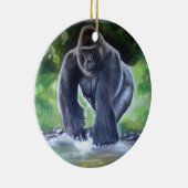 Silverback Gorilla Keramisch Ornament (Rechts)