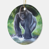 Silverback Gorilla Keramisch Ornament (Links)