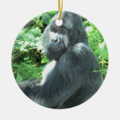 silverback Gorilla Keramisch Ornament (Voorkant)
