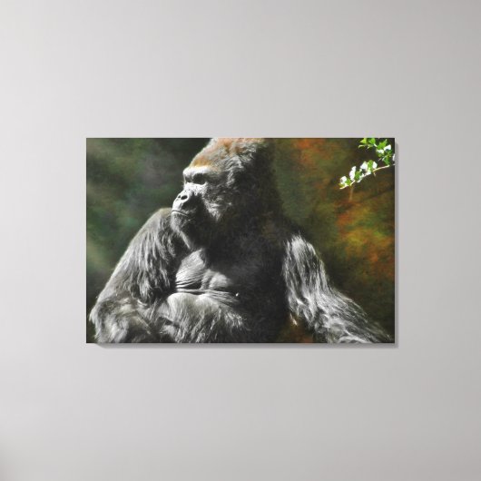 SILVERBACK GORILLA LEADER CANVAS AFDRUK (Voorkant)