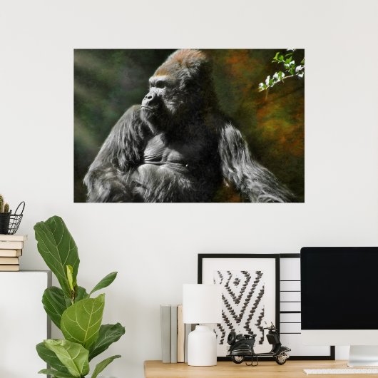 SILVERBACK GORILLA LEADER POSTER (Thuiskantoor)