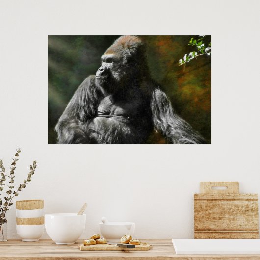 SILVERBACK GORILLA LEADER POSTER (Keuken)