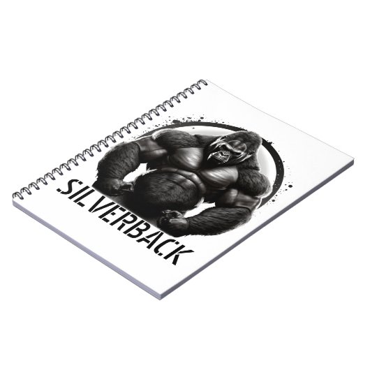 Silverback Gorilla Logo Notitieblok Notitieboek (Linkerzijde)