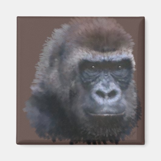 Silverback Gorilla Magneet (Voorkant)
