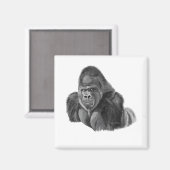 Silverback Gorilla Magnet ゴリラのマグネット (Voorkant / Achterkant)