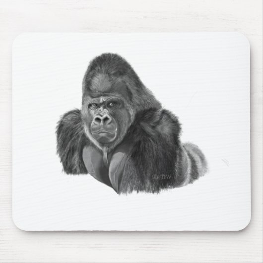Silverback gorilla mouse pad ゴリラのマウスパッド muismat (Voorkant)