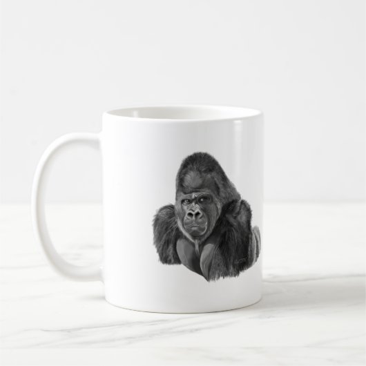 Silverback Gorilla Mug Cup ゴリラのマグカップ Koffiemok (Links)