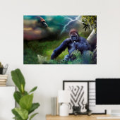 SILVERBACK GORILLA OERWOUD ENLIGHTENTIE POSTER (Thuiskantoor)