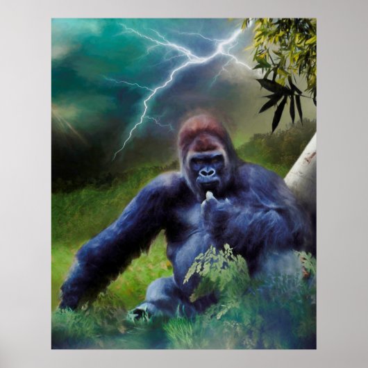 SILVERBACK GORILLA OERWOUD ENLIGHTENTIE POSTER (Voorkant)