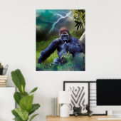 SILVERBACK GORILLA OERWOUD ENLIGHTENTIE POSTER (Thuiskantoor)