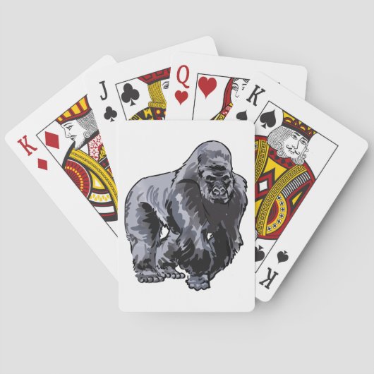 Silverback Gorilla Pokerkaarten (Achterkant)