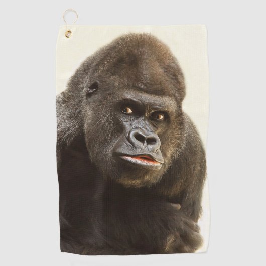 Silverback gorilla-portret golfhanddoek (Voorkant)