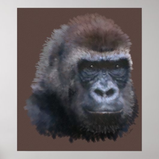 Silverback Gorilla Poster (Voorkant)