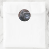 Silverback Gorilla Ronde Sticker (Tas)