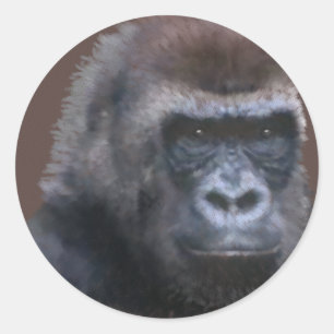 Silverback Gorilla Ronde Sticker