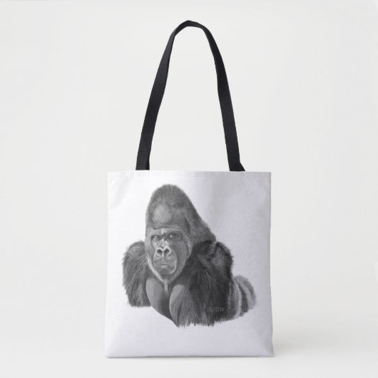 Silverback gorilla tote bag ゴリラのトートバッグ (Voorkant)