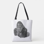 Silverback gorilla tote bag ゴリラのトートバッグ (Achterkant)
