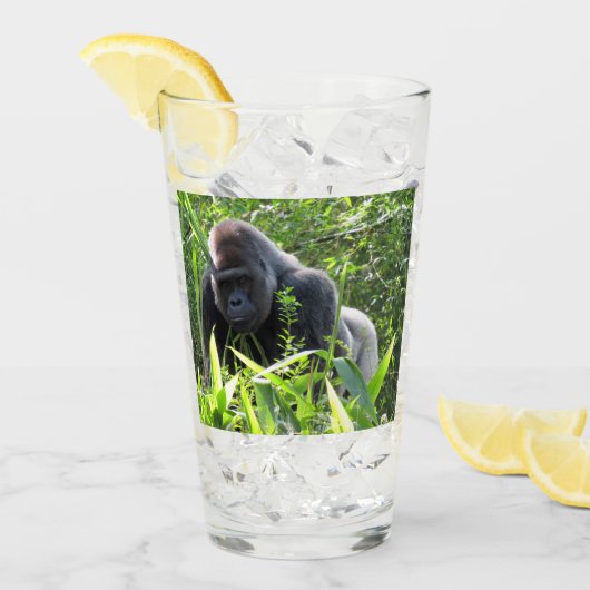 Silverback Gorilla Tumbler / Shaker Glas (Voorkant ijs)