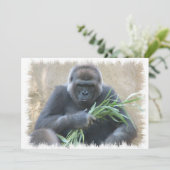 Silverback Gorilla Uitnodiging (Staand voorkant)