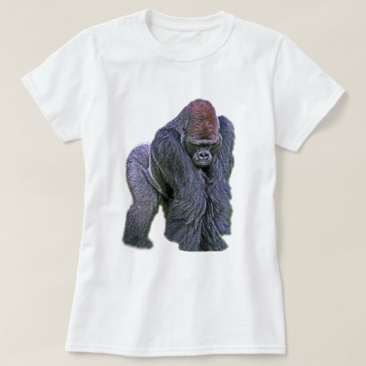 Silverback Gorilla, White Back (g2p2) T-shirt (Design voorkant)