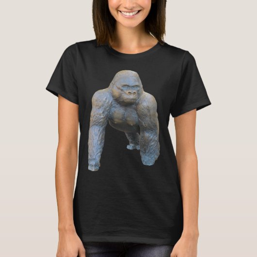 Silverback Gorilla Zilveren Rug Primaat Ape 7 T-shirt (Voorkant)