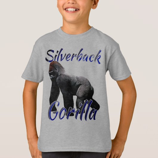 Silverback Gorilla Zoo Animal Kinder Boys T-shirt (Voorkant)