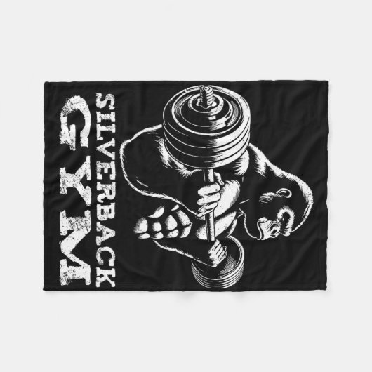 Silverback Gym Gorilla Gewichtheffen Workout Fitne Fleece Deken (Voorkant (Horizontaal))