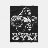 Silverback Gym Gorilla Gewichtheffen Workout Fitne Fleece Deken (Voorkant)
