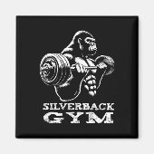 Silverback Gym Gorilla Gewichtheffen Workout Fitne Magneet (Voorkant)