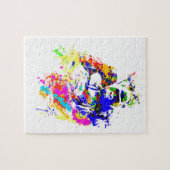 Silverback Lowland Gorilla Splatter Paint Effect Legpuzzel (Horizontaal)