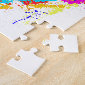 Silverback Lowland Gorilla Splatter Paint Effect Legpuzzel (Zijkant)