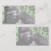 Silverback male gorilla visitekaartje (Voorkant / Achterkant)