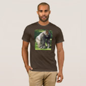 Silverback Male Lowland Gorilla die zich opstelt T-shirt (Voorkant volledig)