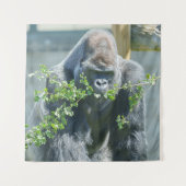 Silverback Snacktijd Wandkleed (Voorkant)