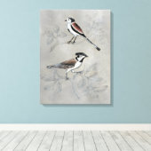 Silvered Aviary | A Paar Canvas Afdruk (Insitu (Houten vloer))