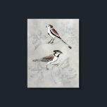 Silvered Aviary | A Paar Canvas Afdruk<br><div class="desc">Deze waterverf print bevat twee vogels in een boom | van Naomi McCavitt</div>