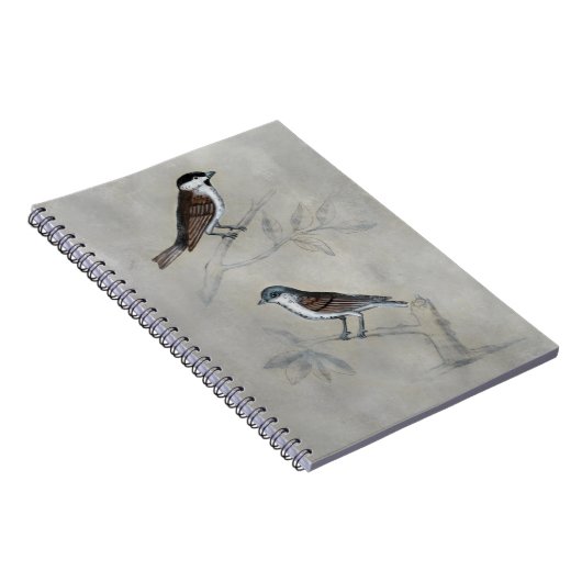 Silvered Aviary | Een paar vogels Notitieboek (Rechterzijde)