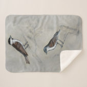 Silvered Aviary | Een paar vogels Sherpa Deken (Voorkant (horizontaal))