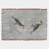 Silvered Aviary | Twee vogels Deken (Voorkant)