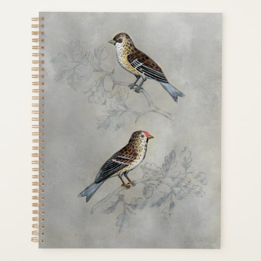 Silvered Aviary | Twee vogels Planner (Voorkant)