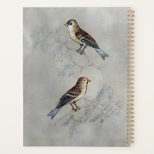 Silvered Aviary | Twee vogels Planner (Achterkant)