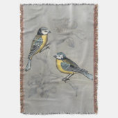 Silvered Aviary | Vogelpaar Deken (Voorkant Verticaal)