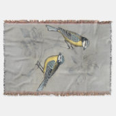 Silvered Aviary | Vogelpaar Deken (Voorkant)