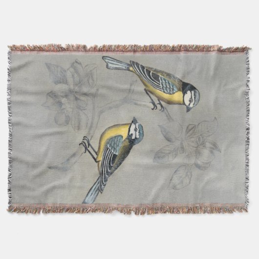 Silvered Aviary | Vogelpaar Deken (Voorkant)