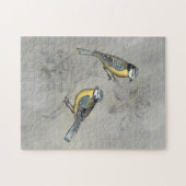 Silvered Aviary | Vogelpaar Legpuzzel (Horizontaal)