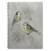 Silvered Aviary | Vogelpaar Notitieboek (Voorkant)