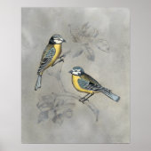 Silvered Aviary | Vogelpaar Poster (Voorkant)